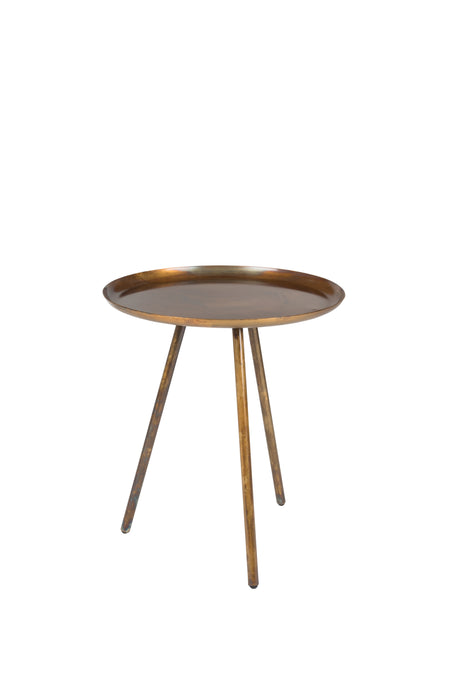 Bijzettafel Frost Copper Metaal Goud Ø39x45 cm-Bijzettafels-Creating Home