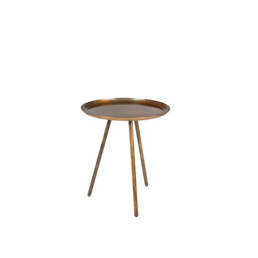 Bijzettafel Frost Copper Metaal Goud Ø39x45 cm-Bijzettafels-Creating Home