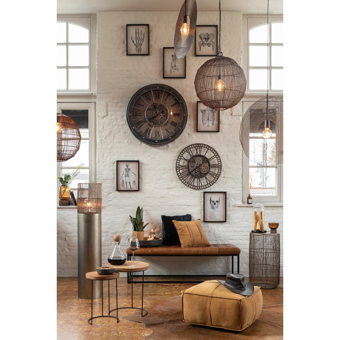 Bijzettafel Goud Aluminium Antiek 41 cm 41x41x72 cm-Opbergdozen en manden-J-Line