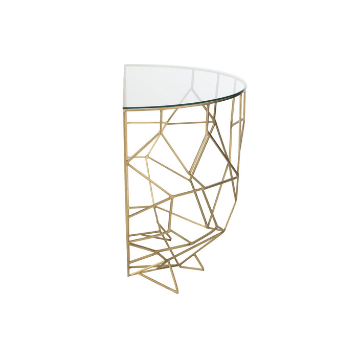Bijzettafel Goud Glas 46x90 cm-Bijzettafels-J-Line