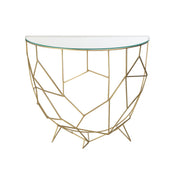 Bijzettafel Goud Glas 46x90 cm-Bijzettafels-J-Line