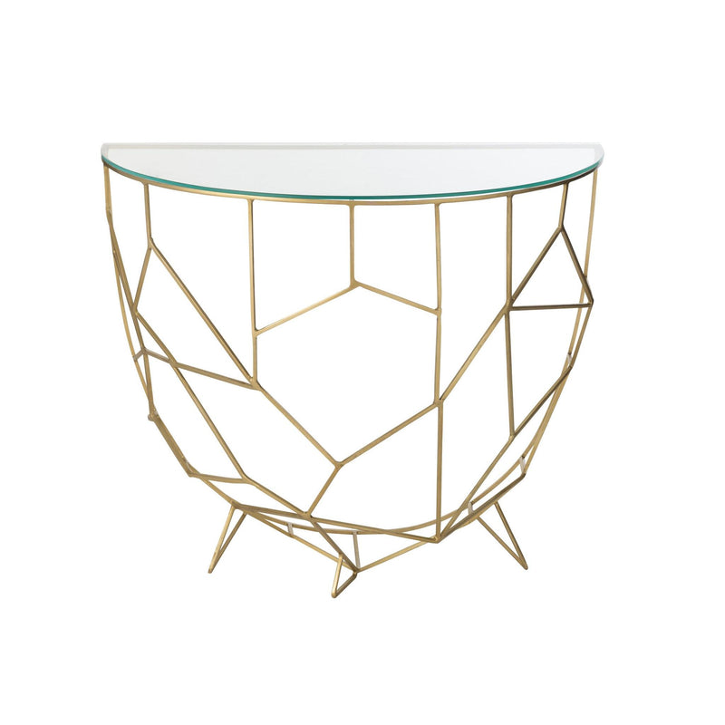 Bijzettafel Goud Glas 46x90 cm-Bijzettafels-J-Line