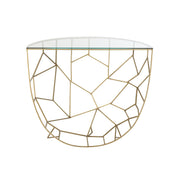 Bijzettafel Goud Glas 46x90 cm-Bijzettafels-J-Line