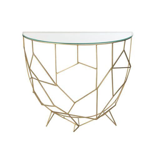 Bijzettafel Goud Glas 46x90 cm-Bijzettafels-J-Line