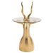 Bijzettafel Goud Glas 48 cm 48.5x48.5x83 cm-Bijzettafels-J-Line