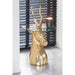 Bijzettafel Goud Glas 48 cm-Bijzettafels-J-Line