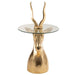 Bijzettafel Goud Glas 48 cm-Bijzettafels-J-Line