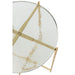 Bijzettafel Goud Glas 52 cm 52x52x52 cm-Bijzettafels-J-Line