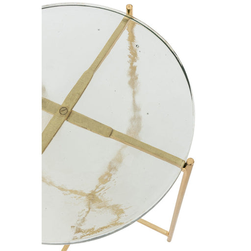 Bijzettafel Goud Glas 52 cm-Bijzettafels-J-Line