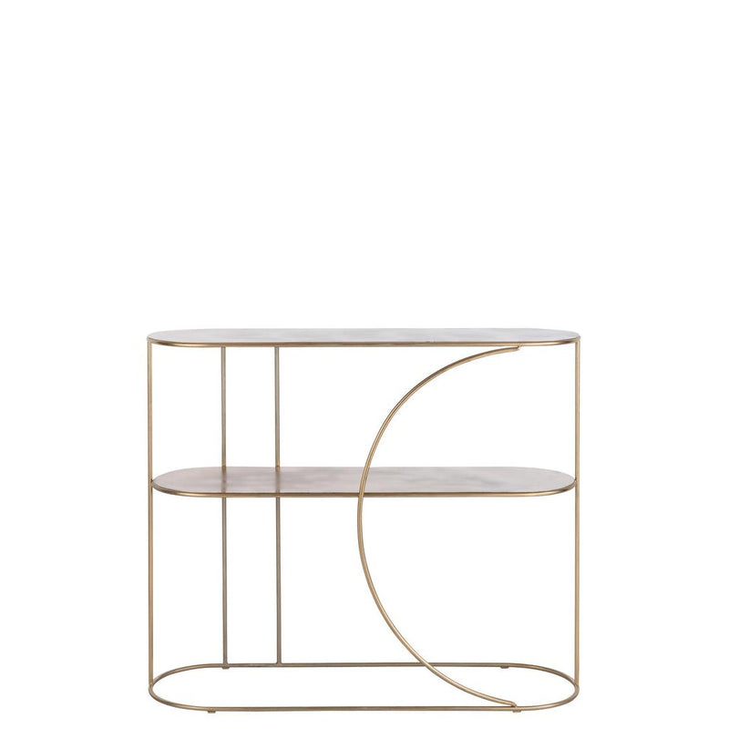 Bijzettafel Goud Ijzer 36x122 cm-Bijzettafels-J-Line