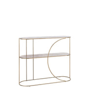 Bijzettafel Goud Ijzer 36x122 cm-Bijzettafels-J-Line