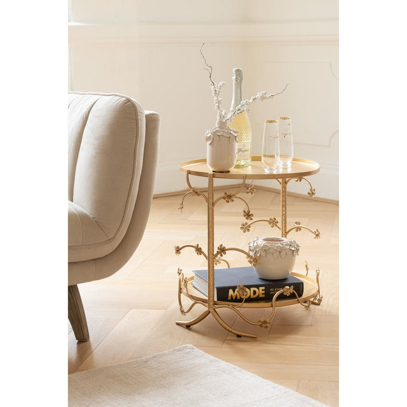 Bijzettafel Goud Ijzer S 45 cm 45x45x49.5 cm-Bijzettafels-J-Line