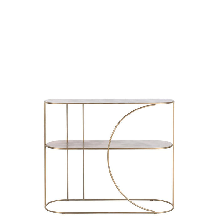Bijzettafel Goud ijzer 36x122 cm-Bijzettafels-J-Line
