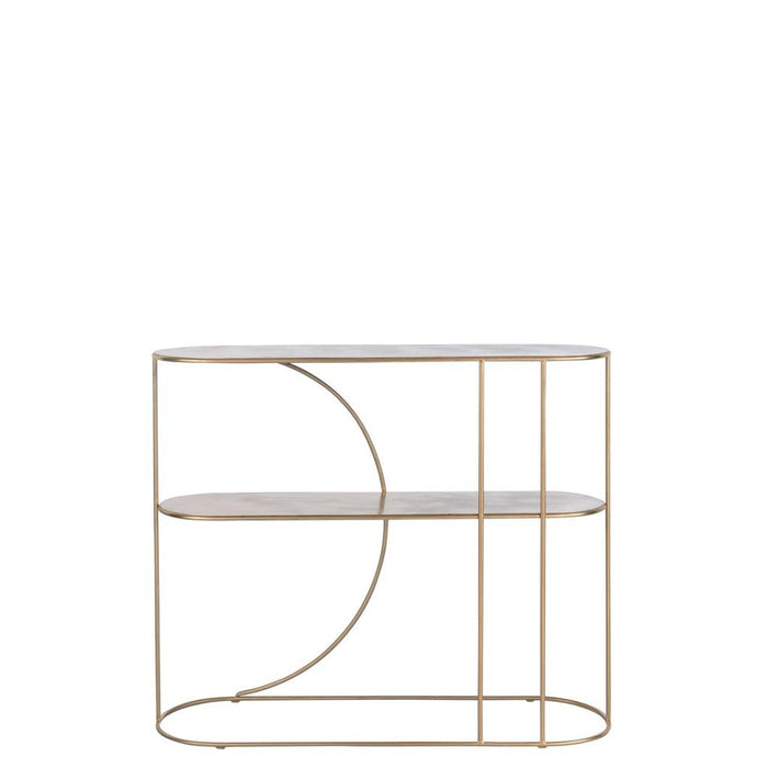Bijzettafel Goud ijzer 36x122 cm-Bijzettafels-J-Line