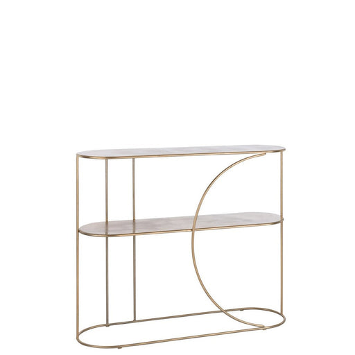 Bijzettafel Goud ijzer 36x122 cm-Bijzettafels-J-Line
