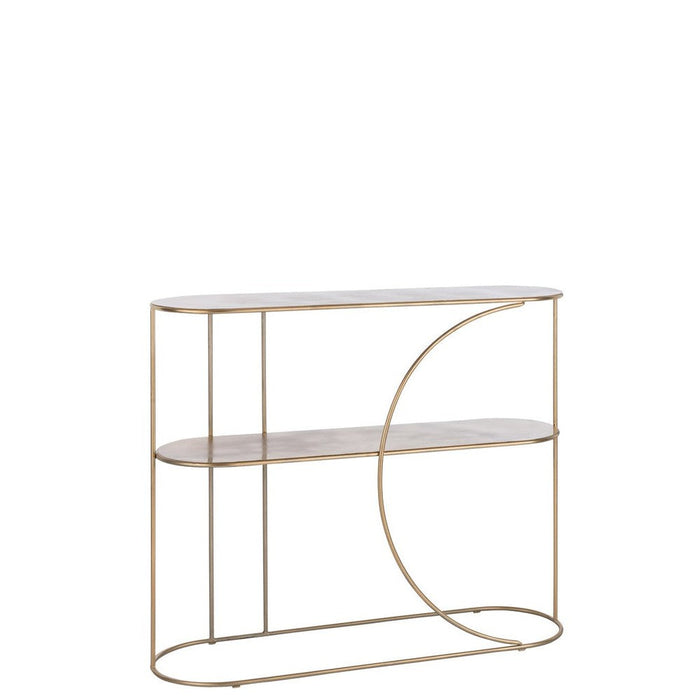 Bijzettafel Goud ijzer 36x122 cm-Bijzettafels-J-Line