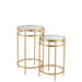 Bijzettafel Goud ijzer 43 cm 43x43x66 cm-Spiegels-J-Line