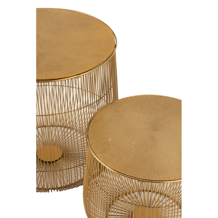 Bijzettafel Goud ijzer 47 cm 47x47x46.5 cm-Opbergdozen en manden-J-Line