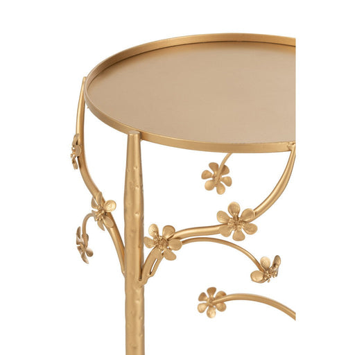 Bijzettafel Goud ijzer M 30 cm 30x32x70 cm-Bijzettafels-J-Line