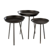 Bijzettafel Grijs Aluminium Rond 52 cm 52x52x58 cm-Bijzettafels-J-Line