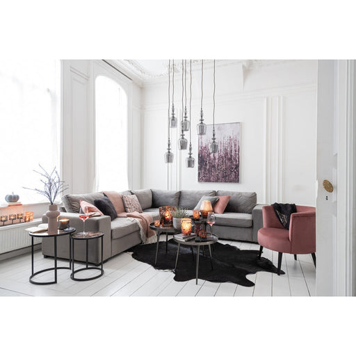 Bijzettafel Grijs Aluminium Rond 61 cm 61x61x54 cm-Bijzettafels-J-Line
