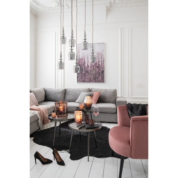 Bijzettafel Grijs Aluminium Rond 61 cm-Bijzettafels-J-Line