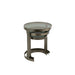 Bijzettafel Grijs Glas Rond 45 cm 45x45x54 cm-Bijzettafels-J-Line