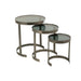 Bijzettafel Grijs Glas Rond 45 cm 45x45x54 cm-Bijzettafels-J-Line