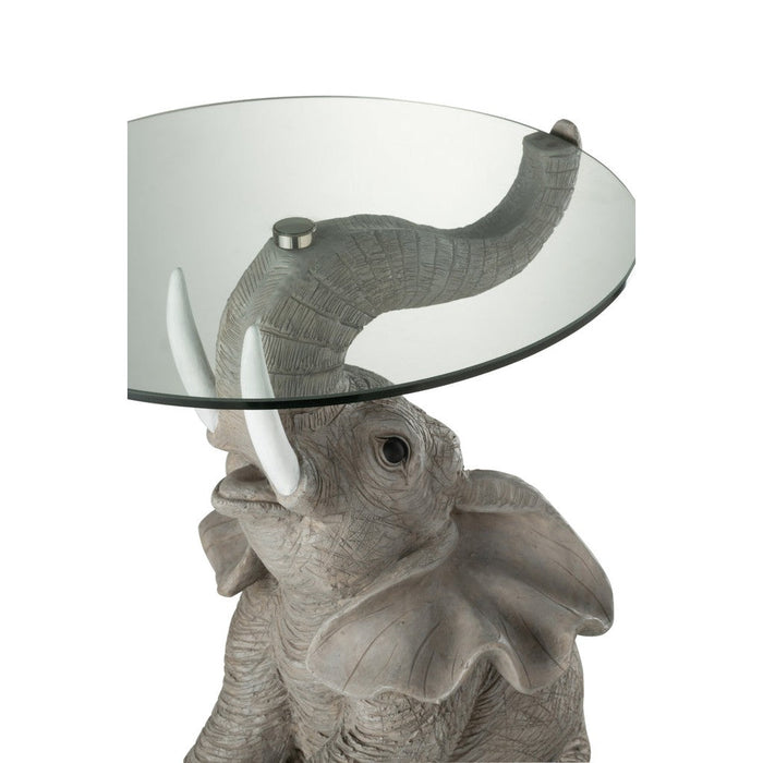 Bijzettafel Grijs Hardener 48 cm 48x49x63 cm-Bijzettafels-J-Line