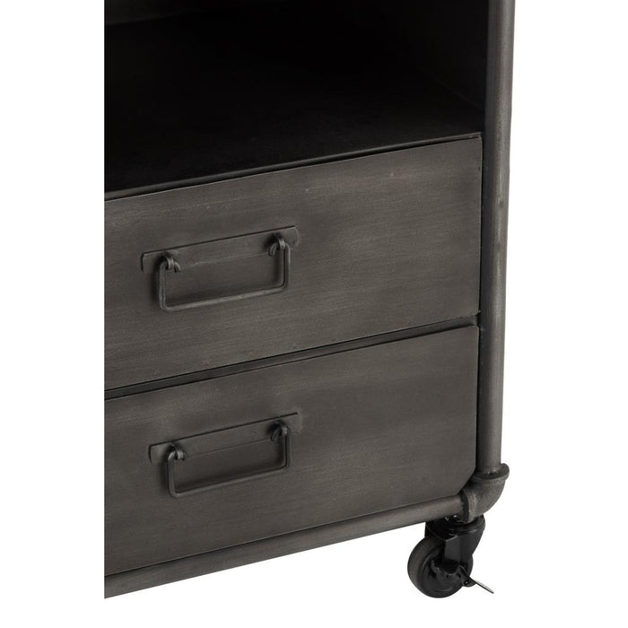 Bijzettafel Grijs Ijzer 36 cm-Bijzettafels-J-Line