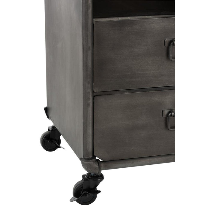 Bijzettafel Grijs ijzer 36 cm 35.5x45x57 cm-Ladenkasten-J-Line