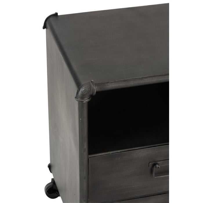 Bijzettafel Grijs ijzer 36 cm 35.5x45x57 cm-Ladenkasten-J-Line
