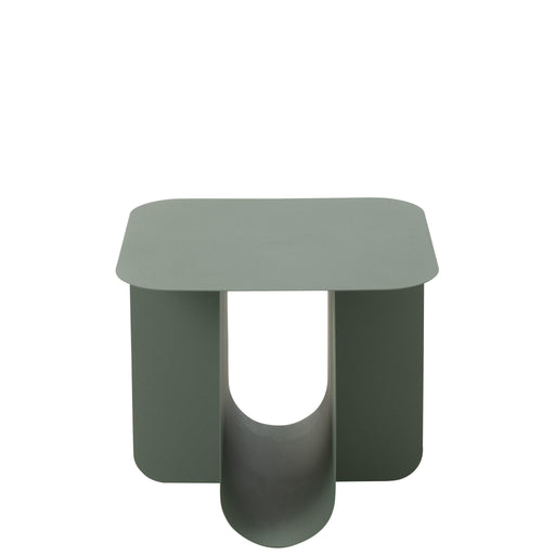 Bijzettafel Groen Metaal Vierkant 40 cm 40x43.6x39 cm-Bijzettafels-J-Line