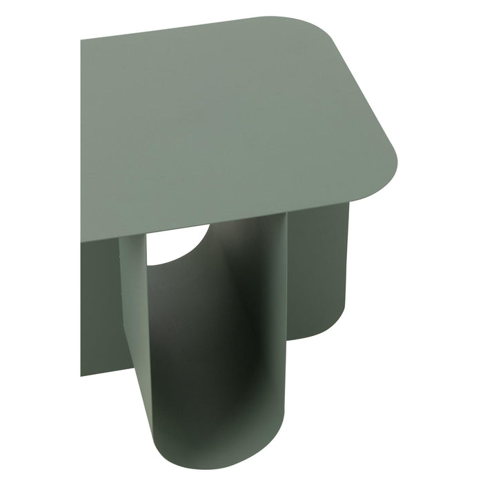 Bijzettafel Groen Metaal Vierkant 40 cm 40x43.6x39 cm-Bijzettafels-J-Line