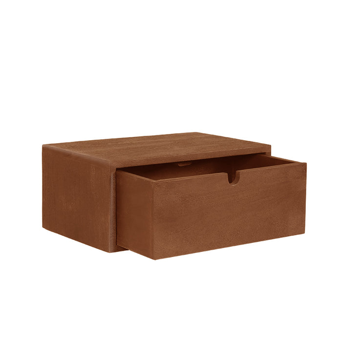 Bijzettafel Hover Nature Smooth Mangohout 45 cm 45x30x20 cm-Wandplanken-LABEL51
