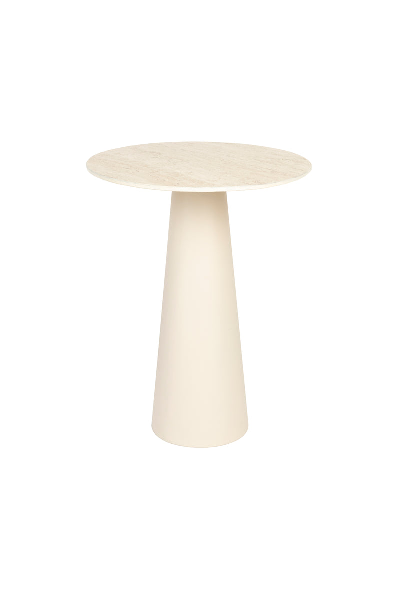 Bijzettafel Joya Low Ceramics Beige Ø40x52 cm-Bijzettafels-Creating Home
