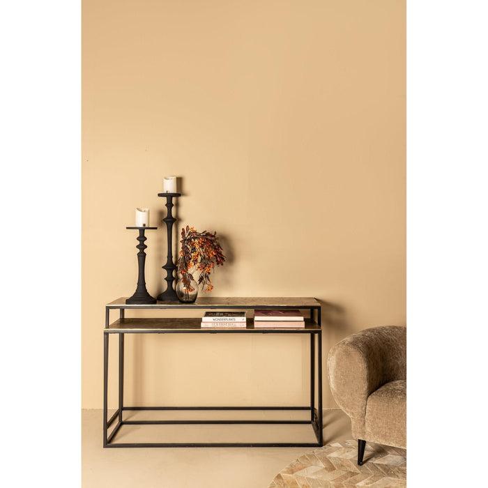 Bijzettafel Kae Zwart 41x149 cm-PTMD