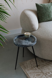 Bijzettafel Karrara Marble Grijs 33x33 cm-Bijzettafels-Creating Home