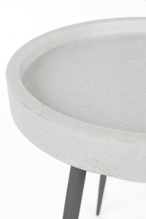 Bijzettafel Karrara Marble Wit 33x33 cm-Bijzettafels-Creating Home