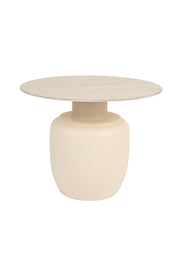 Bijzettafel Karula High Ceramics Beige Ø60x47 cm-Bijzettafels-Creating Home