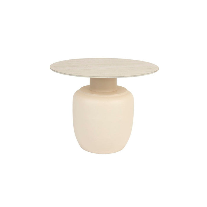 Bijzettafel Karula High Ceramics Beige Ø60x47 cm-Bijzettafels-Creating Home