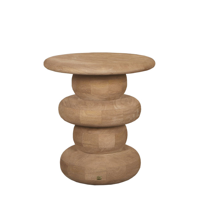 Bijzettafel Keven Mangohout Beige-Bijzettafels-PTMD