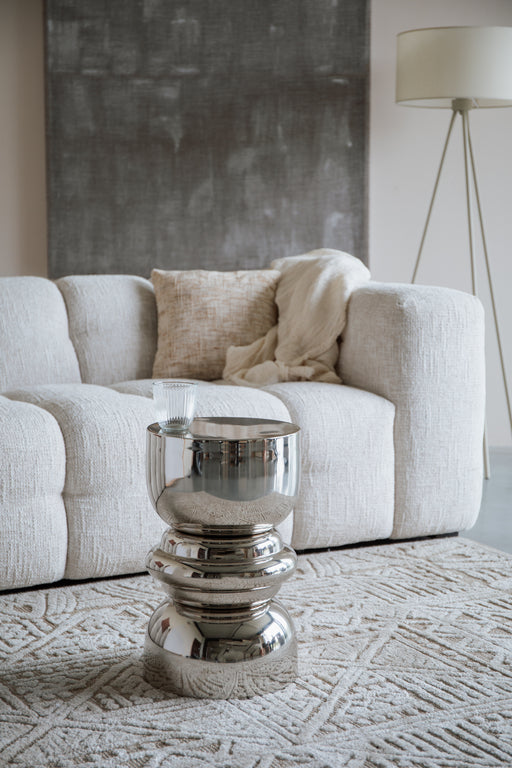 Bijzettafel Kinga Metaal Zilver 29.5x29.5 cm-Bijzettafels-Creating Home