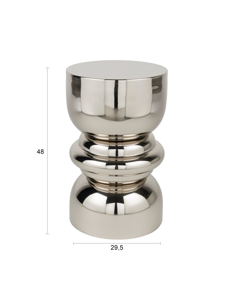 Bijzettafel Kinga Metaal Zilver 29.5x29.5 cm-Bijzettafels-Creating Home