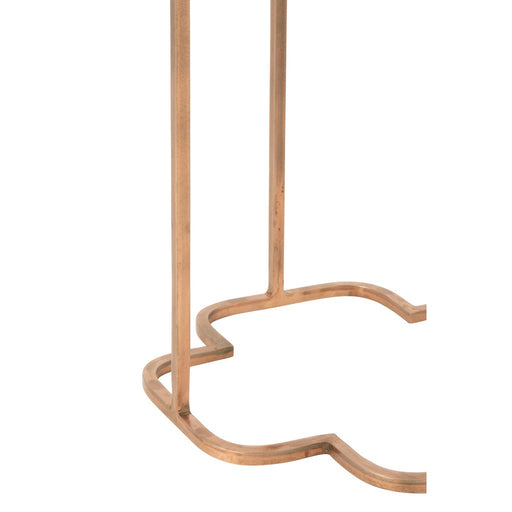 Bijzettafel Koper Glas 46 cm 46x46x61 cm-Bijzettafels-J-Line