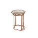 Bijzettafel Koper Glas 46 cm 46x46x61 cm-Bijzettafels-J-Line