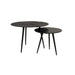 Bijzettafel Kourdebour (set Of 2) Aluminum Zwart Ø60x41 cm-Bijzettafels-Creating Home