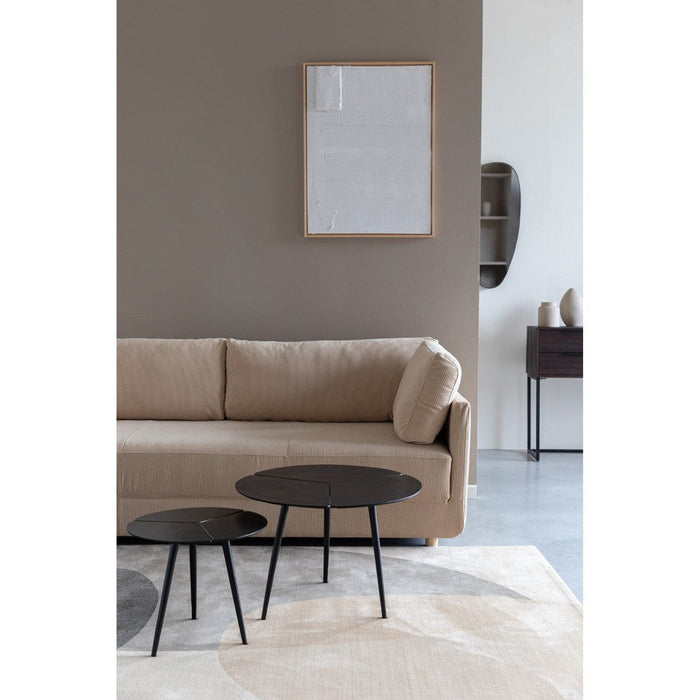 Bijzettafel Kourdebour (set Of 2) Aluminum Zwart Ø60x41 cm-Bijzettafels-Creating Home