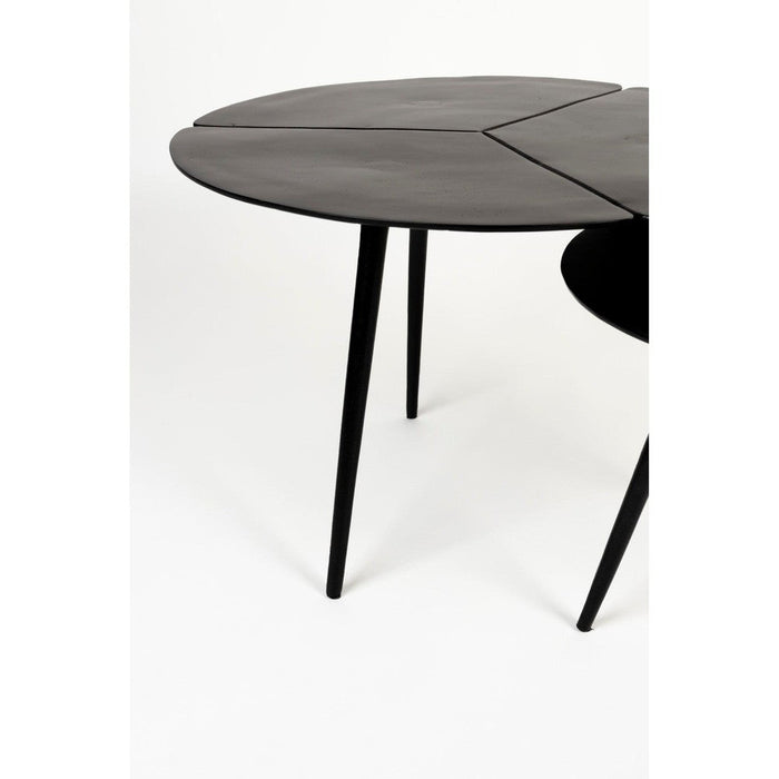 Bijzettafel Kourdebour (set Of 2) Aluminum Zwart Ø60x41 cm-Bijzettafels-Creating Home