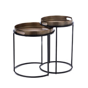 Bijzettafel Laure Koper Aluminium 42 cm 42x42x50 cm-Bijzettafels-Starfurn
